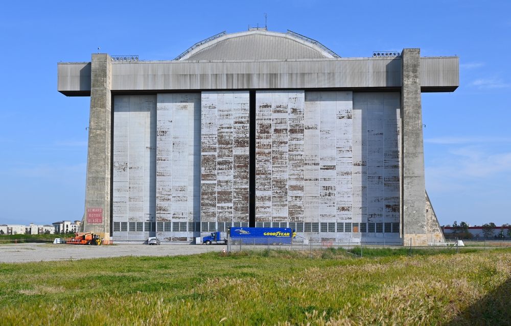Exterior of the Tustin Blimp Hangars
