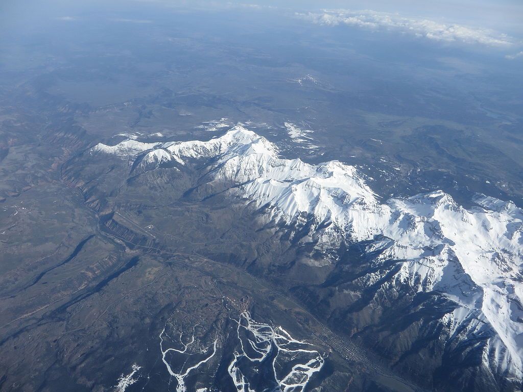 Aerial view of San Juan Mountains