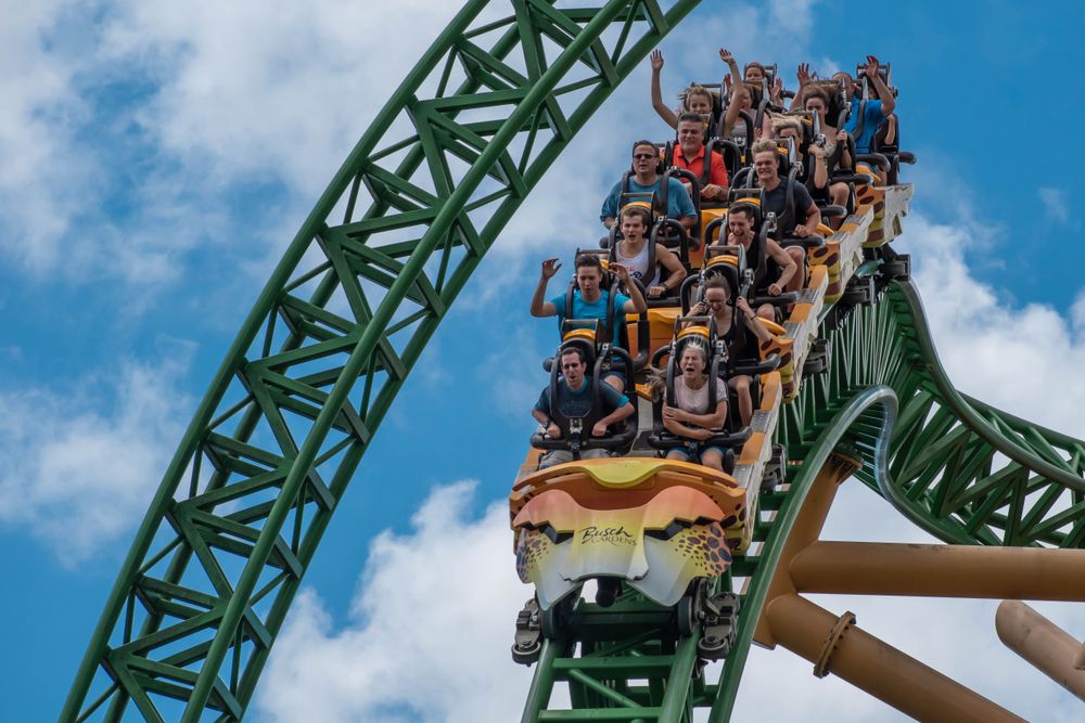 People on Busch Gardens' rollercoaster
