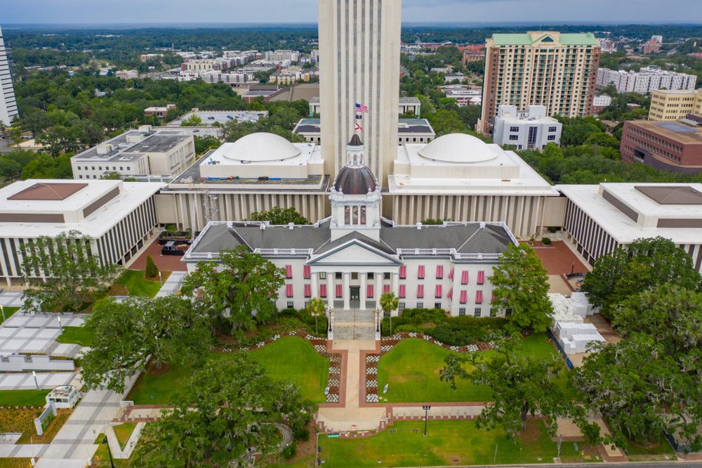 Aerial view of the Florida Historic Capitol Museum