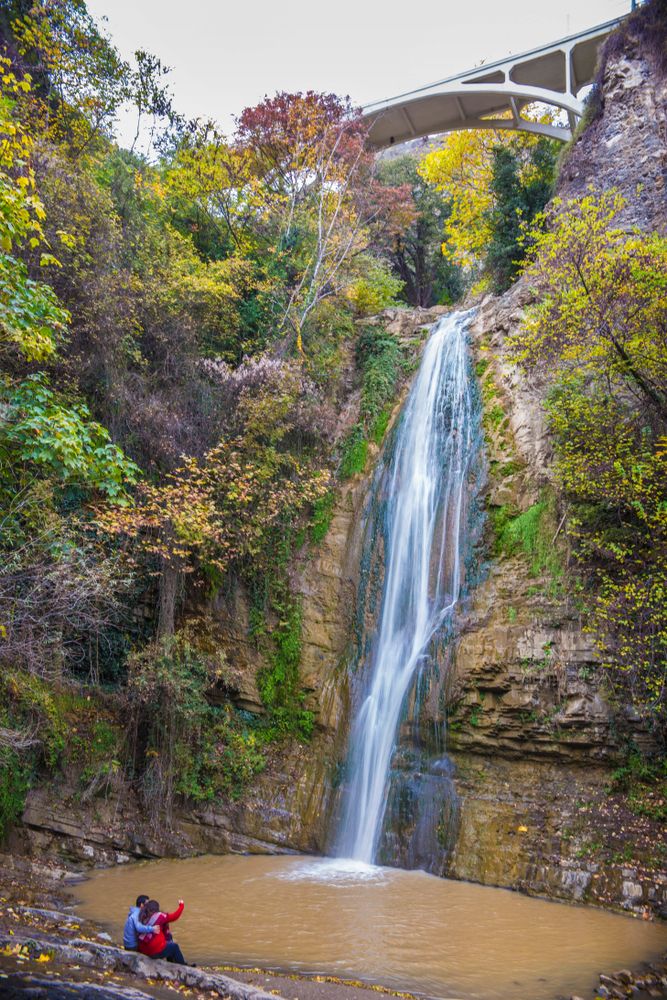 A beautiful waterfall at National Botanical Gardens