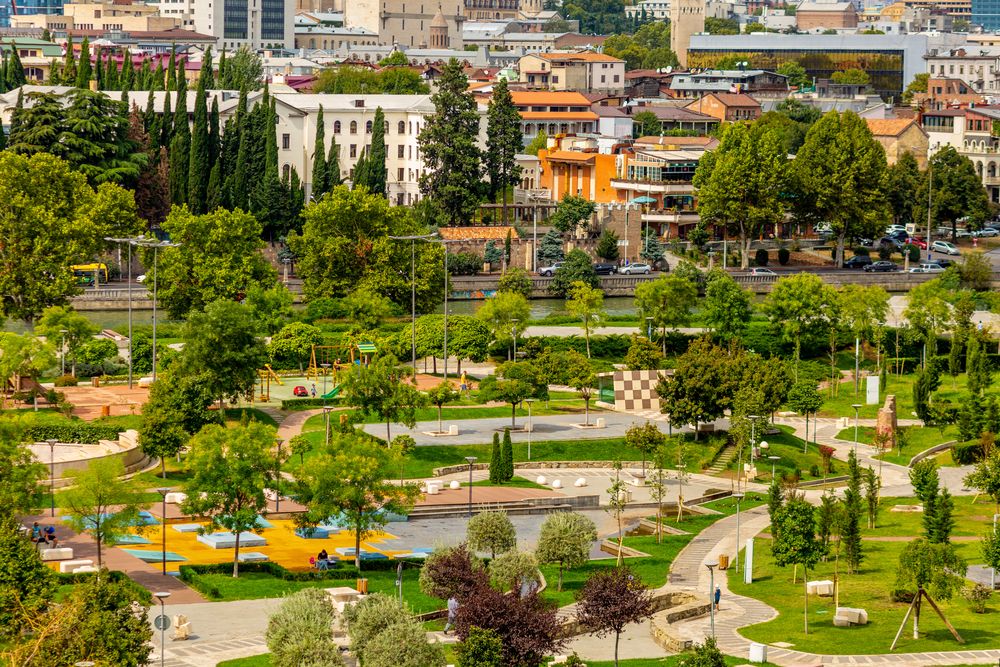 Aerial view of Rike Park