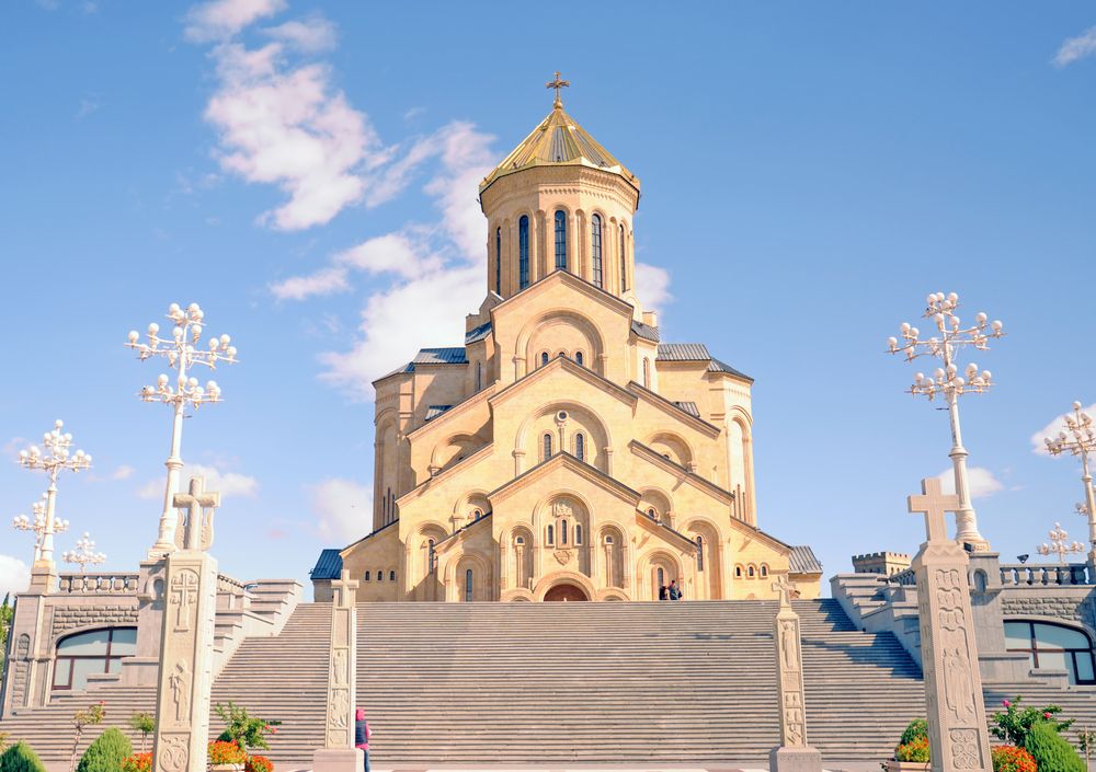 Front view of Sameba Cathedral's exterior