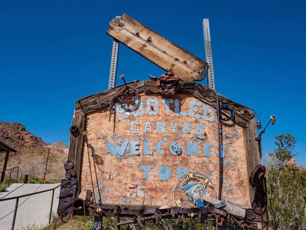 A Sign in Bootleg Canyon