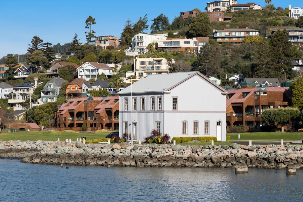 Exterior view of Tiburon Railroad and Ferry Depot Museum.