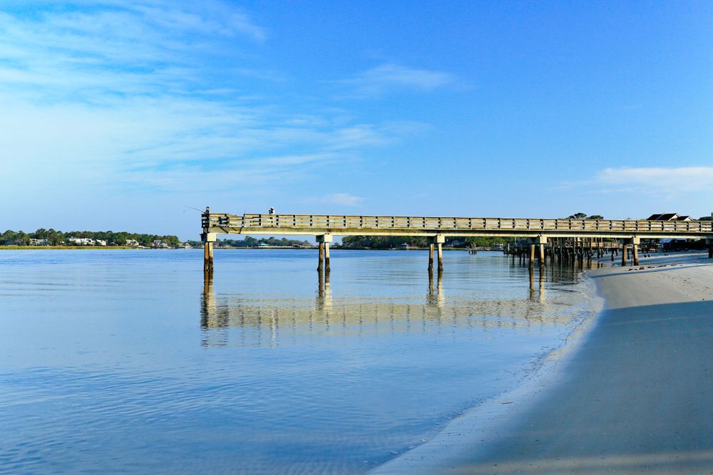 The fishing pier of Back River Beach