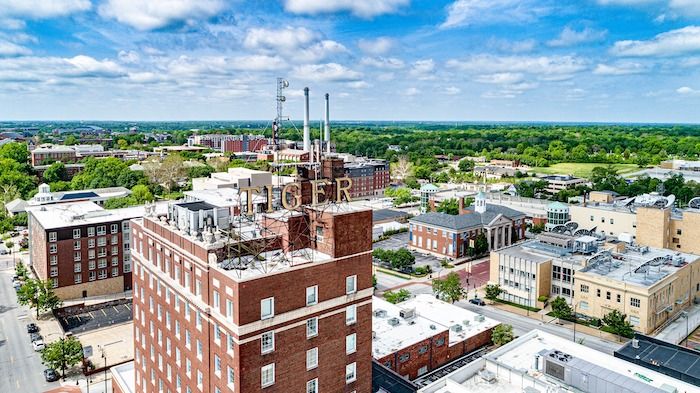 Aerial view of the Tiger Hotel