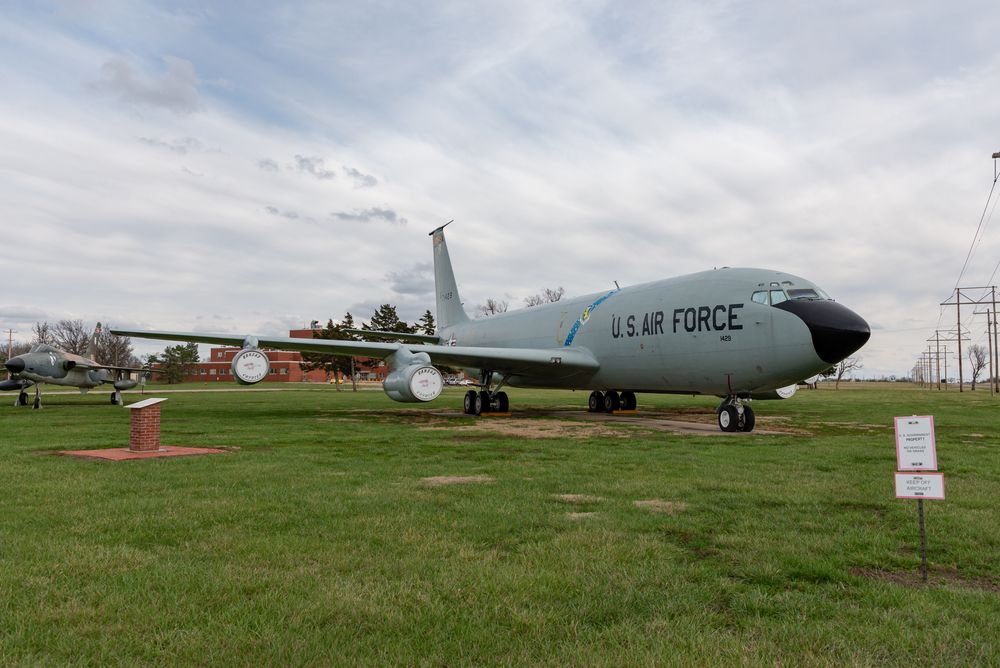 Aircraft on the grounds of Museum of the Kansas National Guard