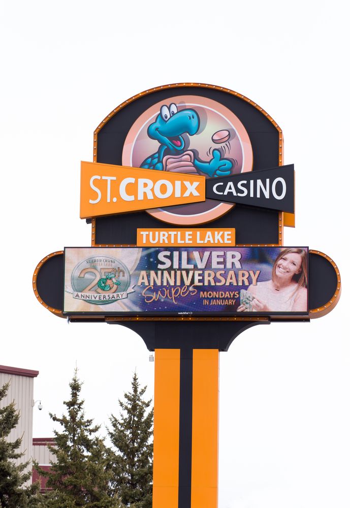 Signage of St. Croix Casino Turtle Lake