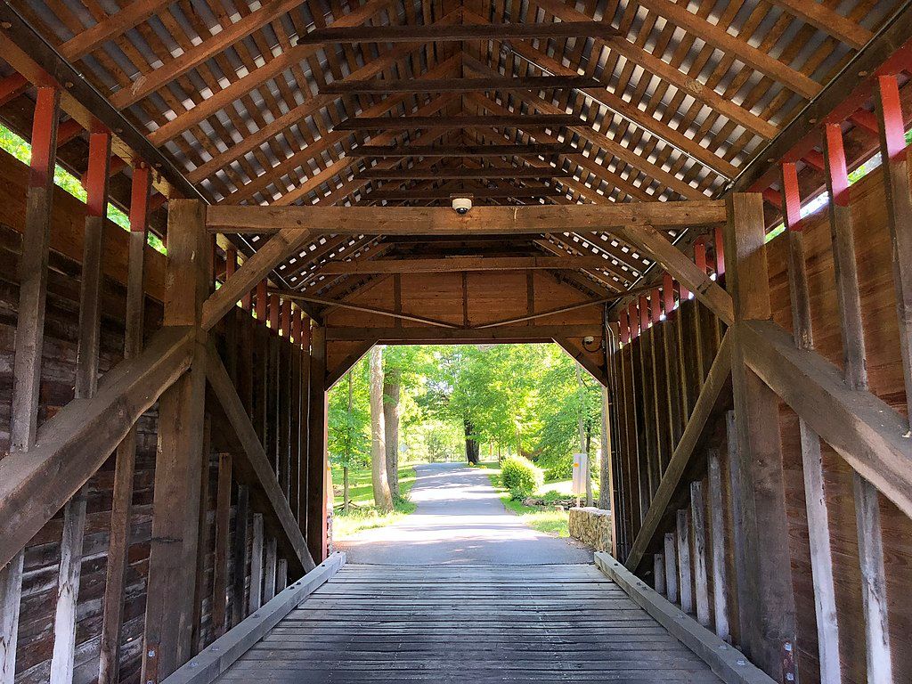 Interior of Roddy Road Covered Bridge