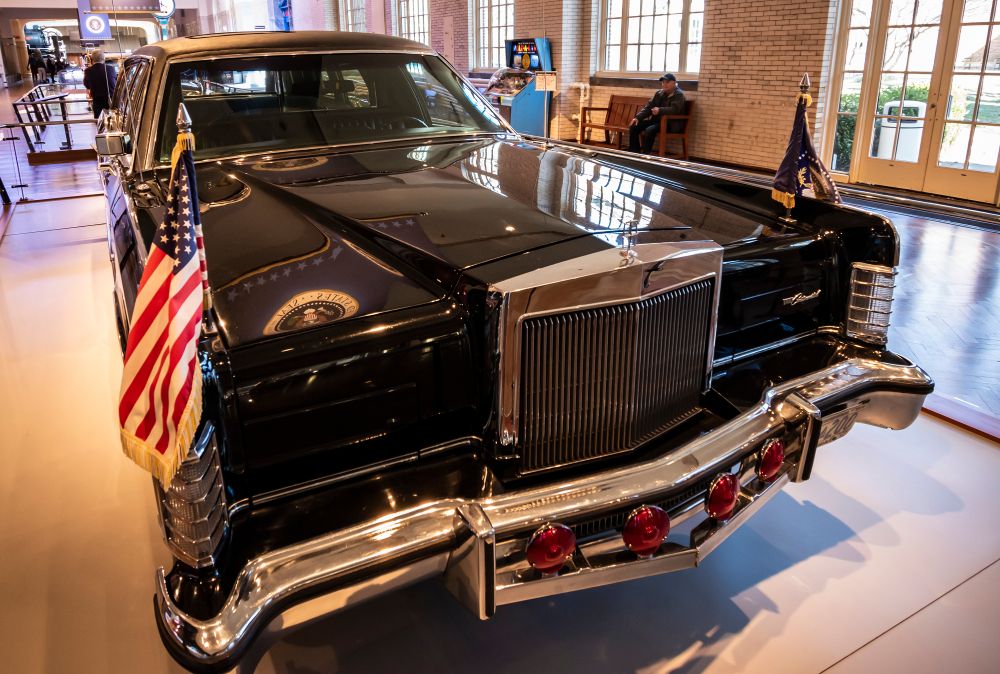 Presidential limousine in the Henry Ford Museum of American Innovation