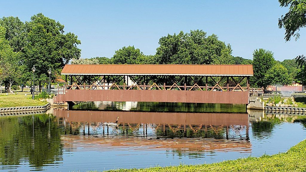 Covered bridge at Heritage Park