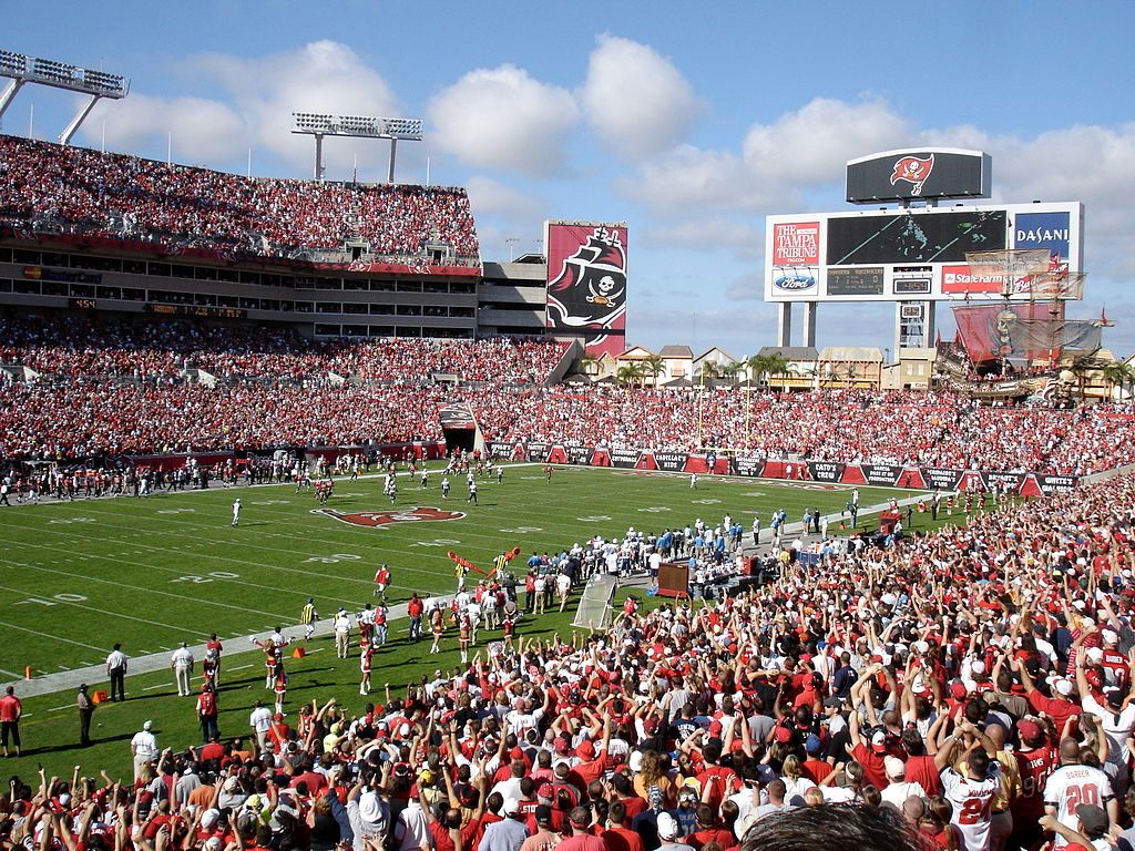 People at Raymond James Stadium