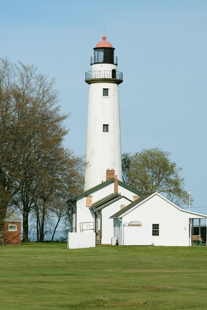 Exterior of the Pointe Aux Barques Lighthouse
