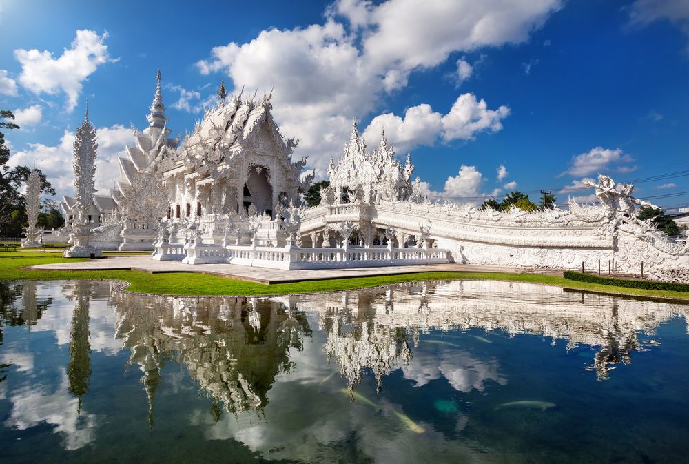 Outside view of Around Wat Rong Khun