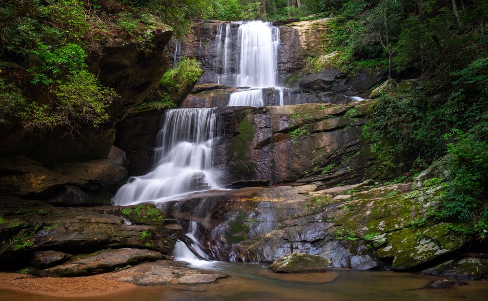 Scenic view of Little Bradley Falls