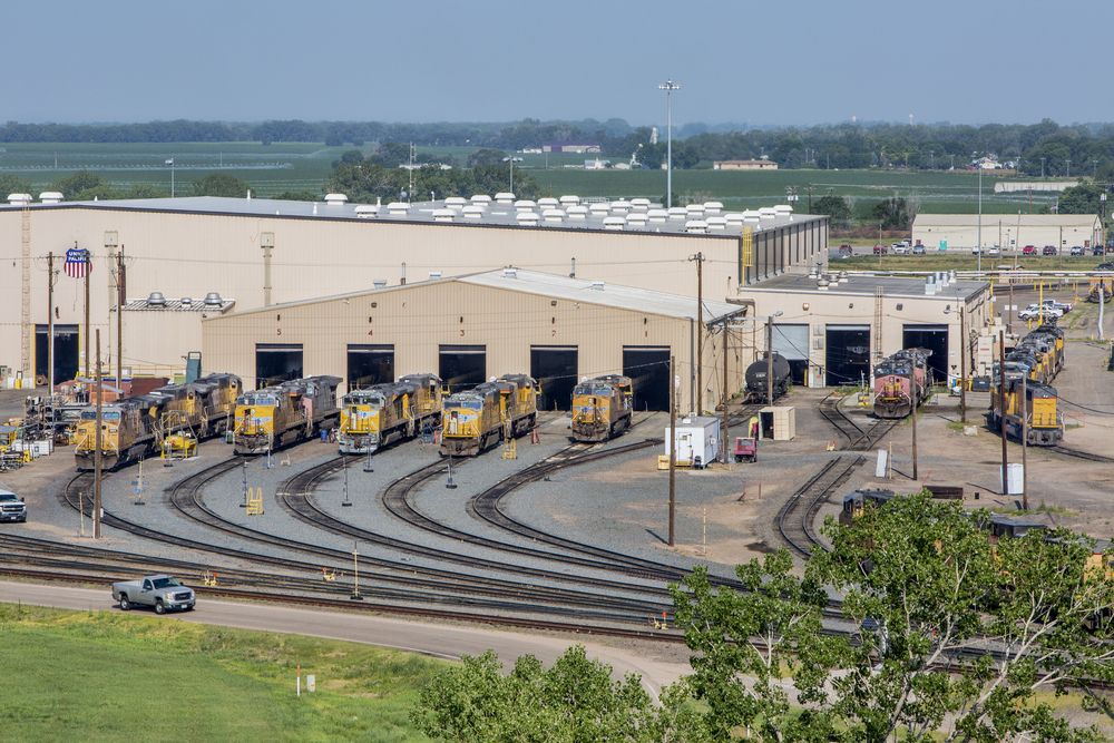 Aerial view of Union Pacific Bailey Yard