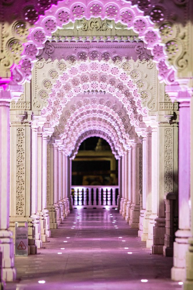 Hallway at BAPS Shri Swaminarayan Mandir