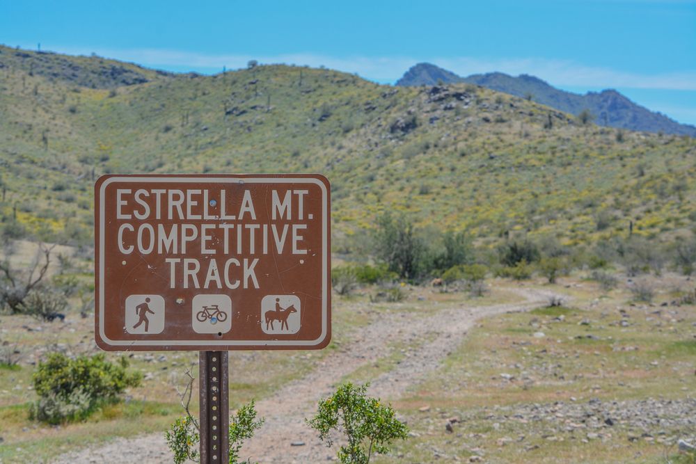 A Sign at Estrella Mountain Regional Park