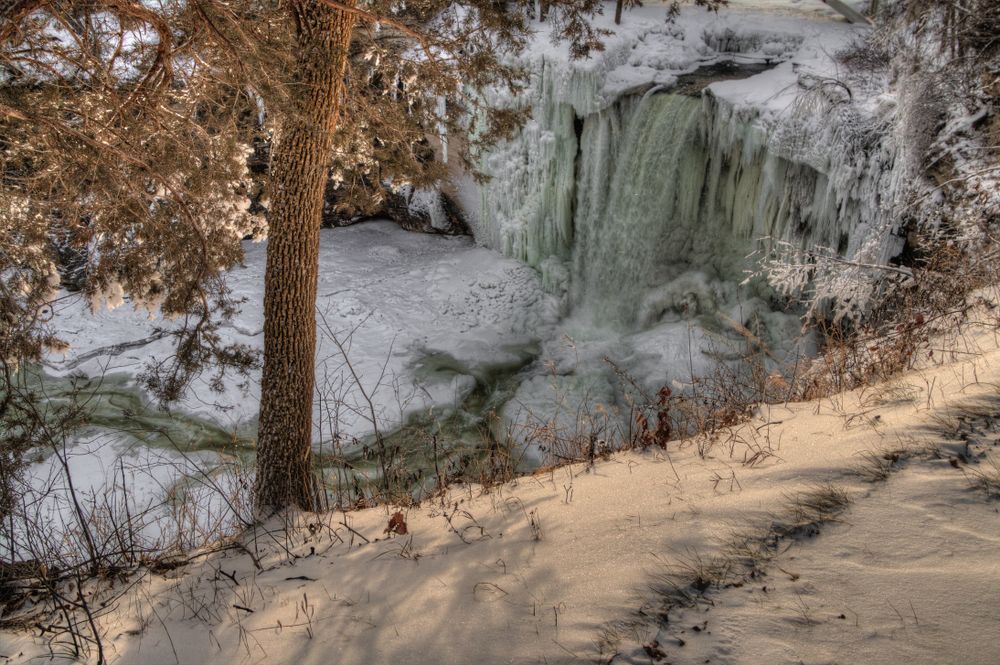 Minneopa State Park in Winter