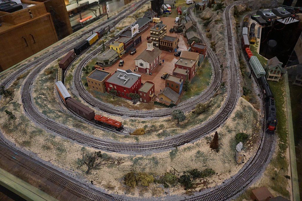 Railroad model in the Cotton Belt Depot Museum