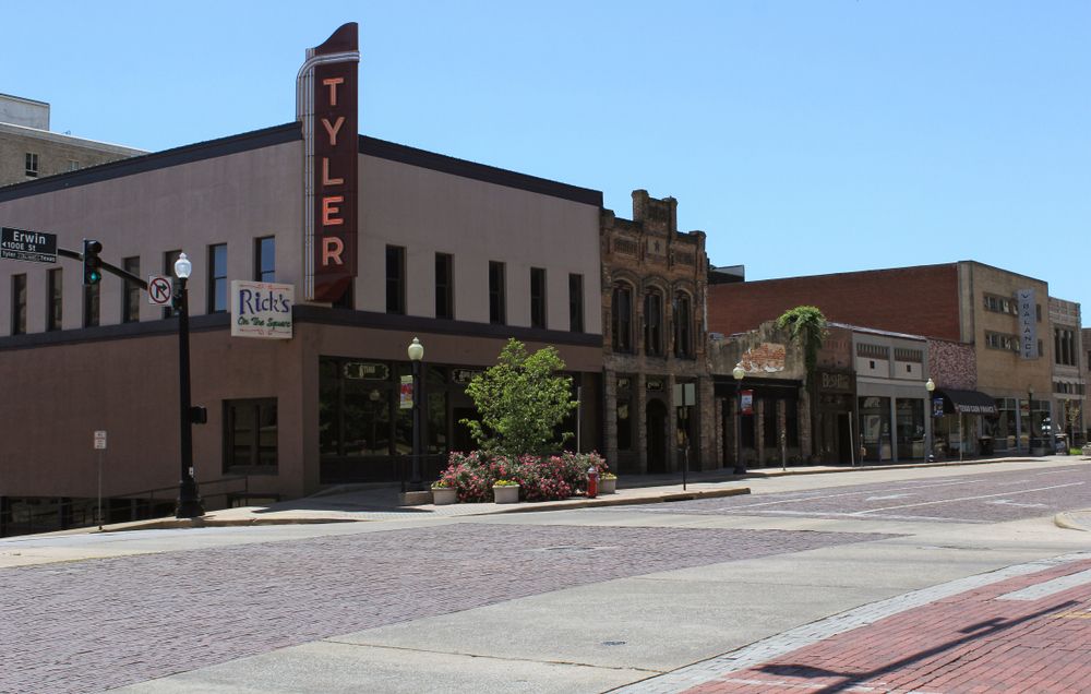Buildings along Downtown Tyler