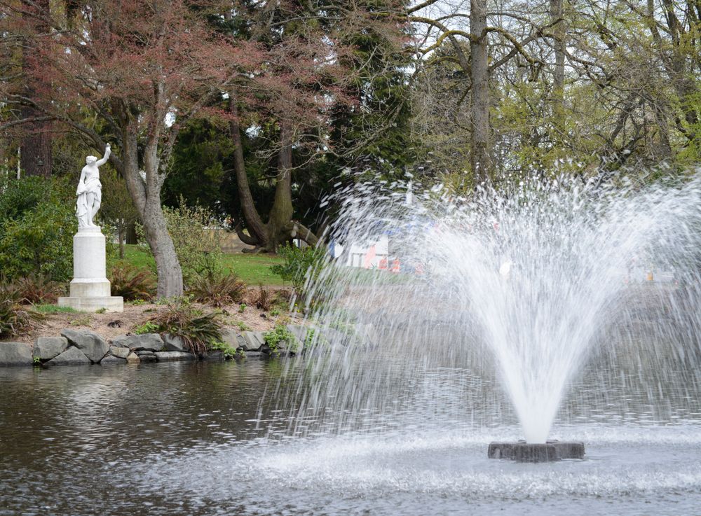 Water fountain at Wright Park