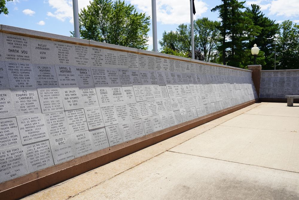 Wall of honor at Memorial Park
