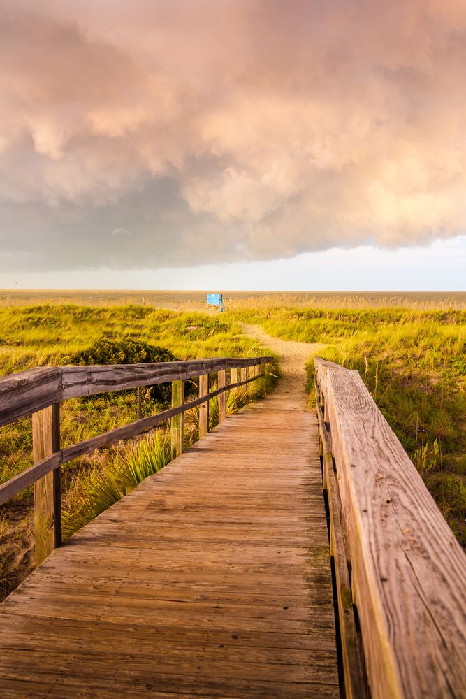 walkway to the beach at Tybee Island