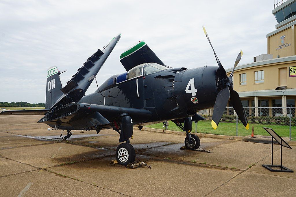 An aircraft displayed on the grounds of Aviation Memorial Museum