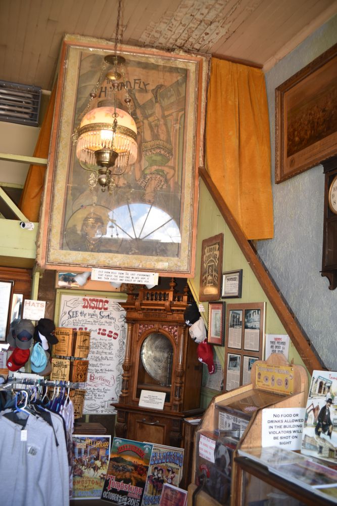 Merchandise inside Bird Cage Theatre