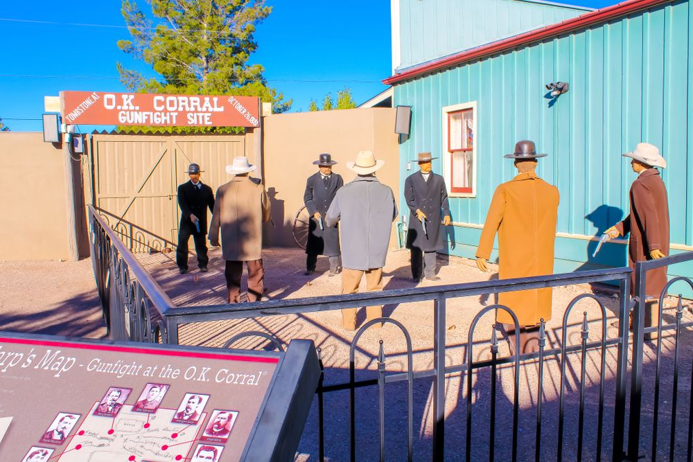 The O.K. Corral gunfight site exhibit