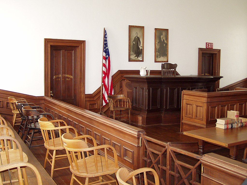The jury box inside Tombstone Courthouse