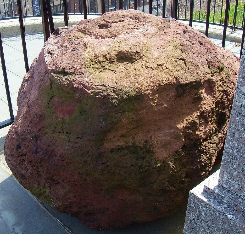 Resting rock at Hamilton-Burr Dueling Grounds