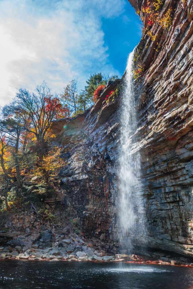 A waterfall at Minnewaska State Park Preserve