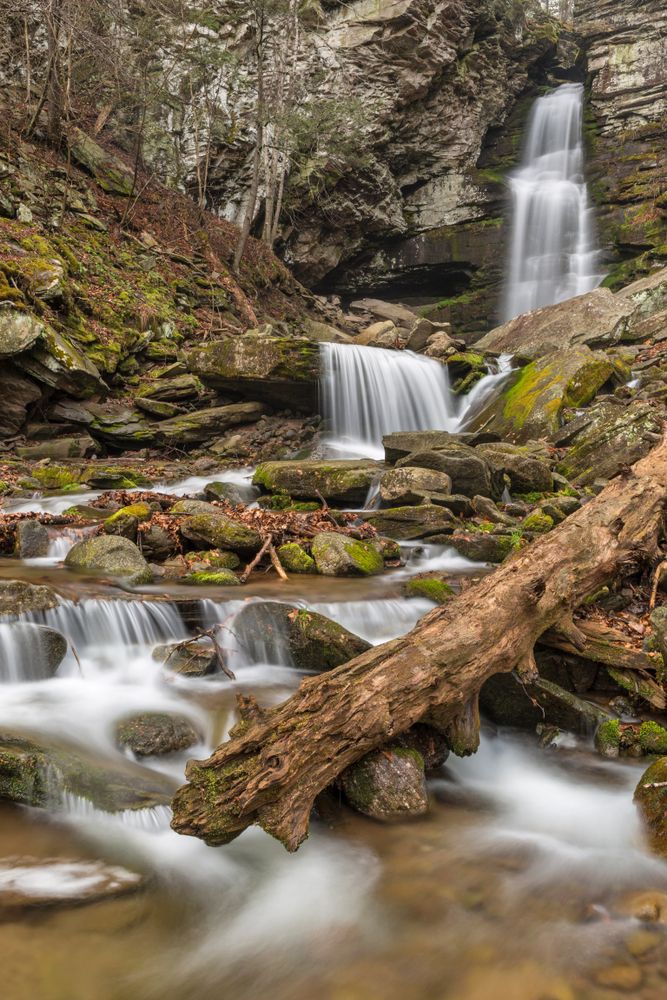 A waterfall at Sundown Wild Forest