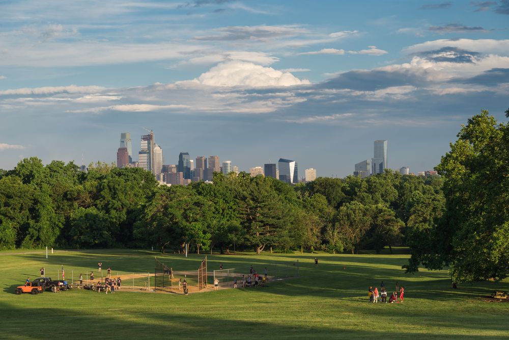 The grounds of Belmont Plateau