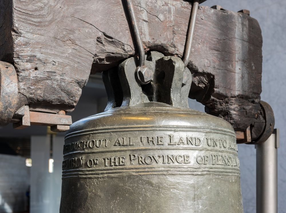 Close view of the World-Famous Liberty Bell