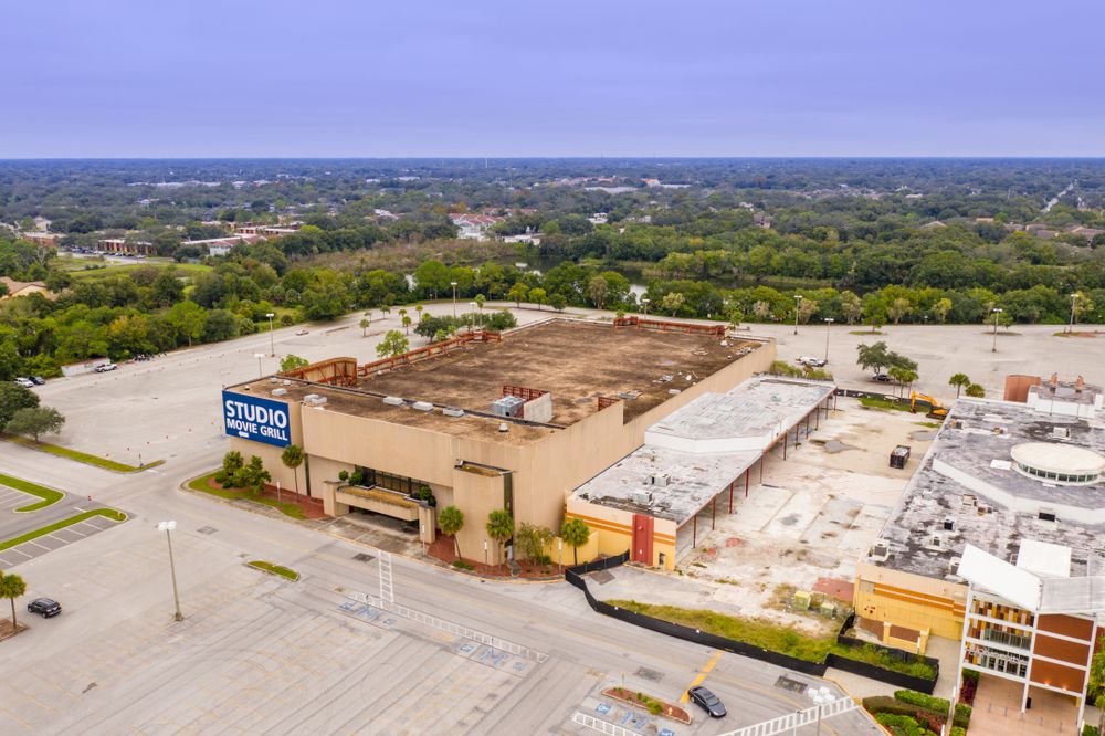 Aerial view of University Mall