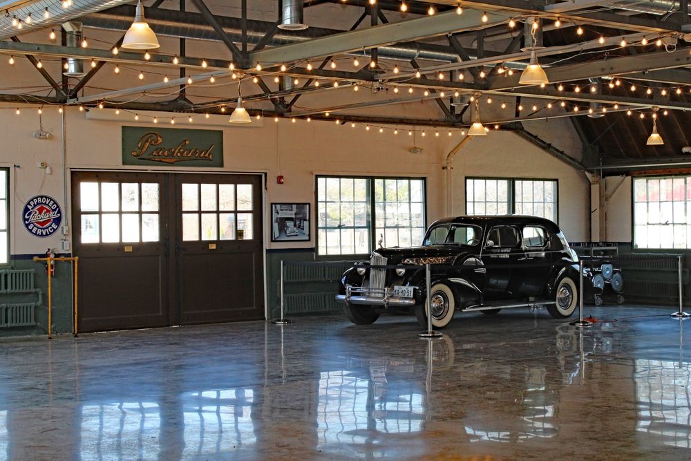 A car inside the Packard Proving Grounds