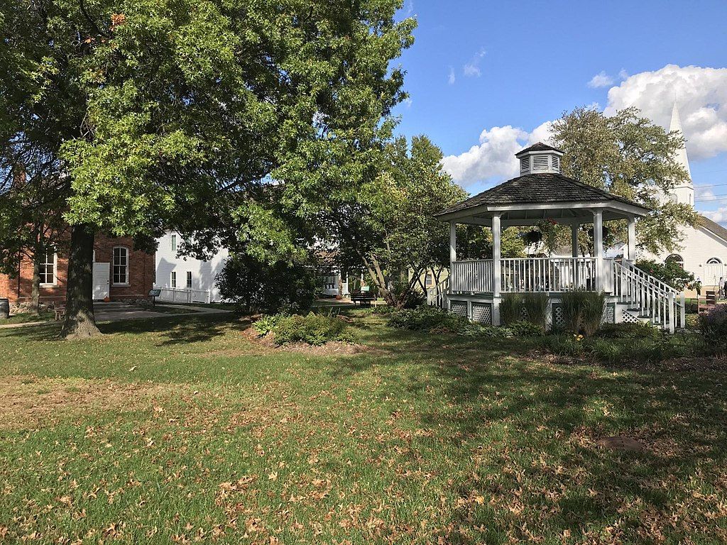 A gazebo at Troy Historic Village