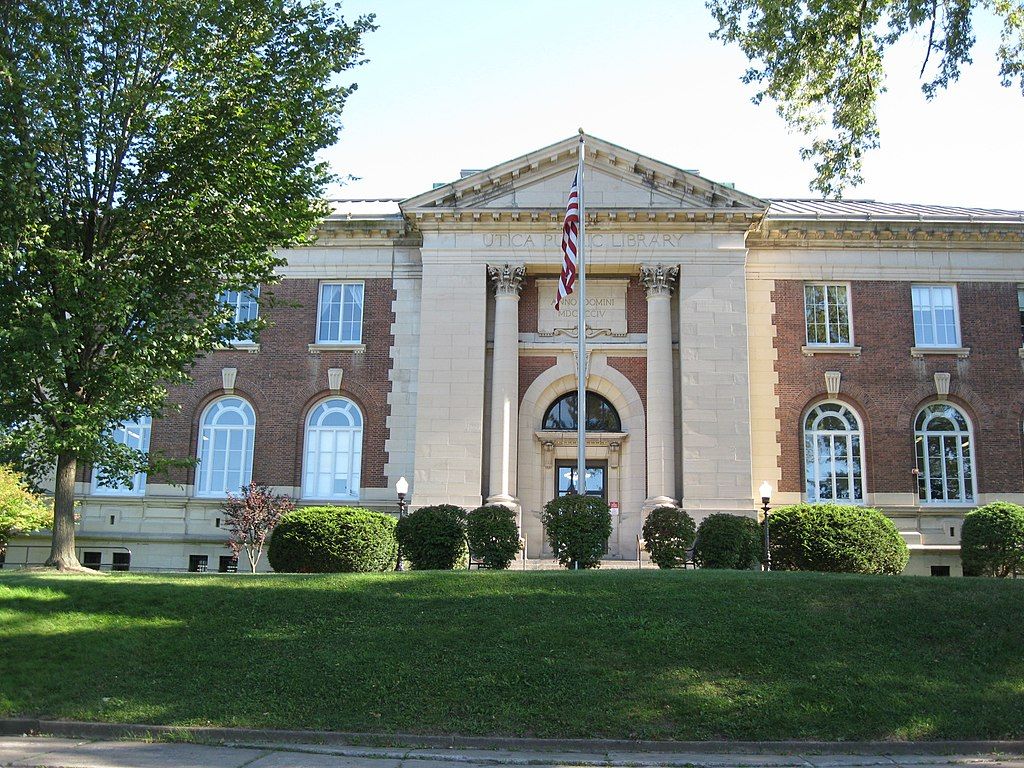 Exterior of the Historic Utica Public Library