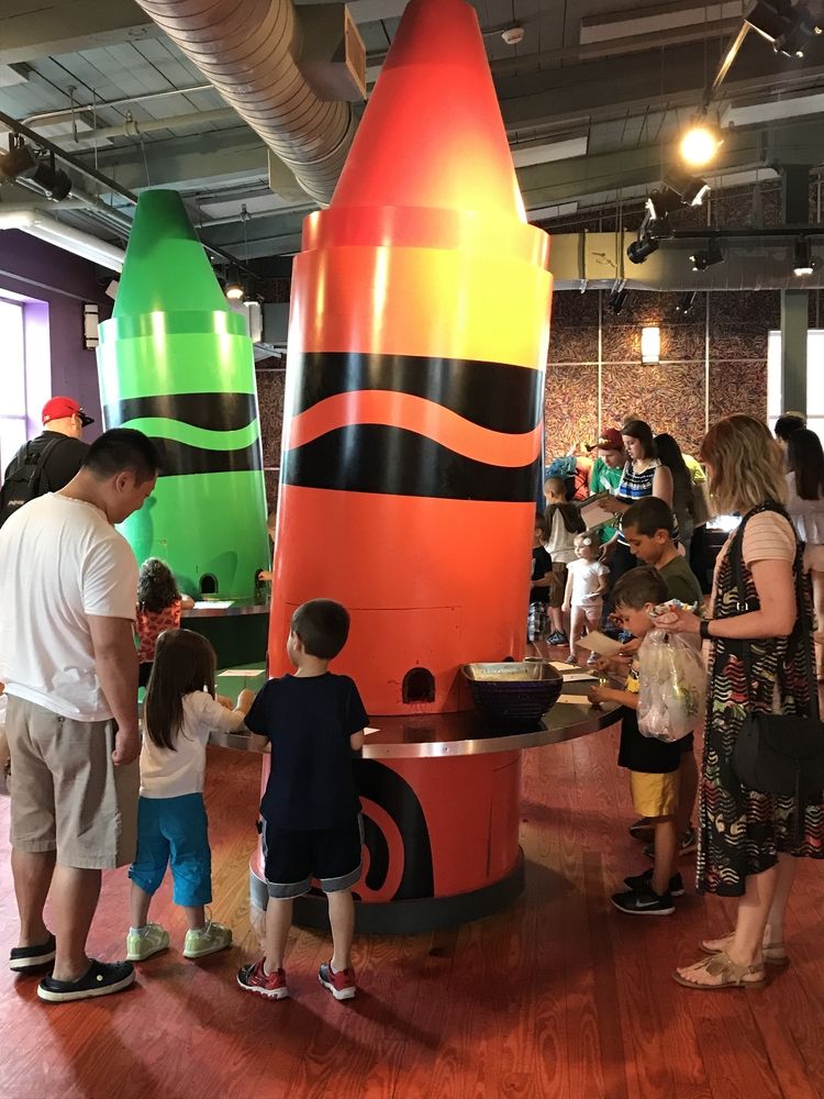 People inside Crayola Experience