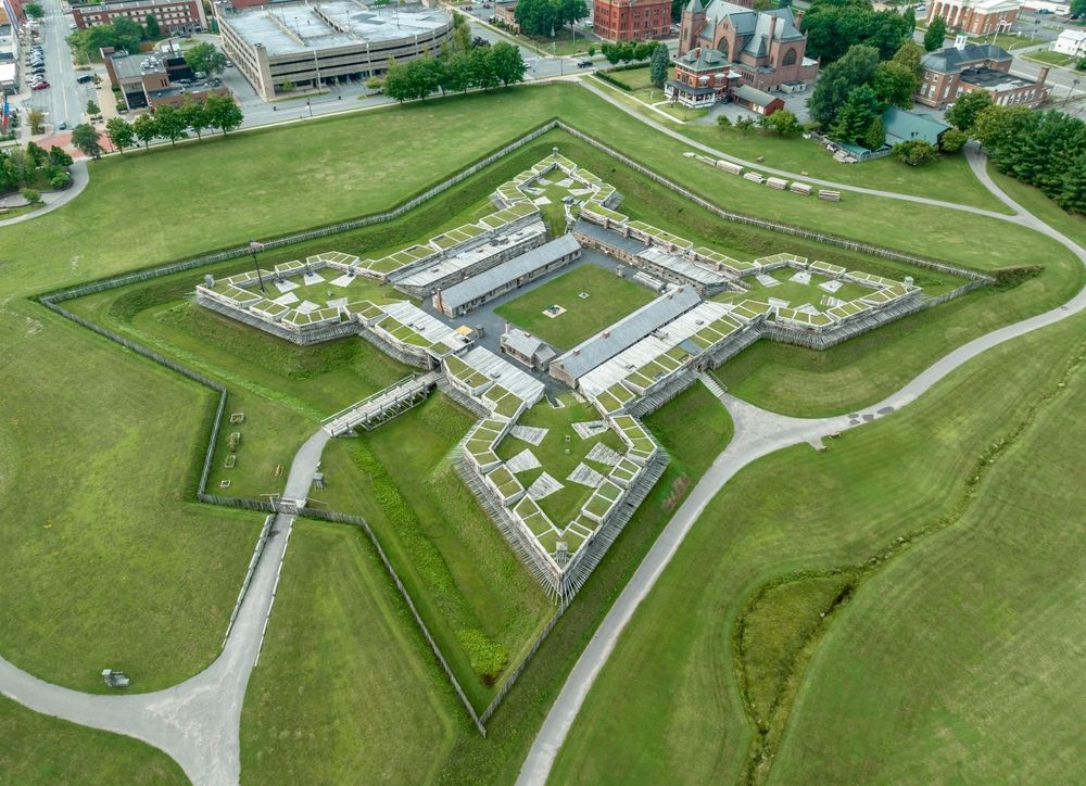 Aerial view of Fort Stanwix National Monument