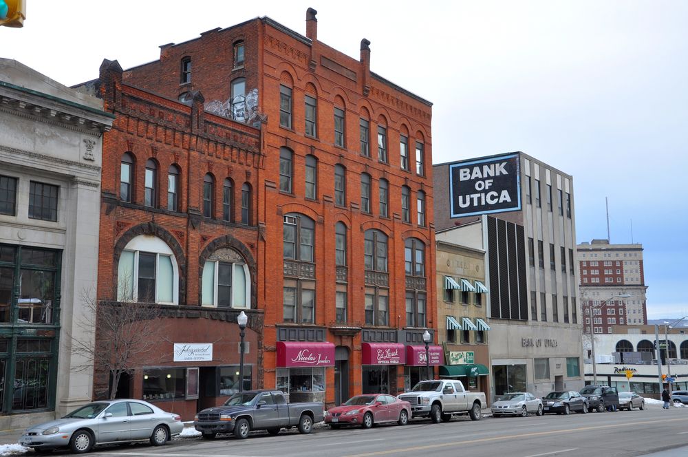 View of Genesee street buildings