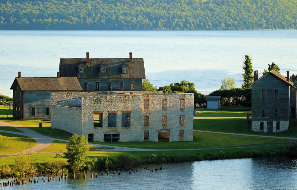 Abandoned buildings at Fayette Historic State Park