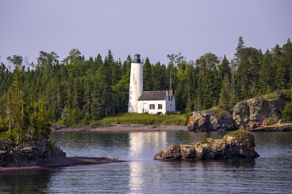 A lighthouse at Isle Royal National Park