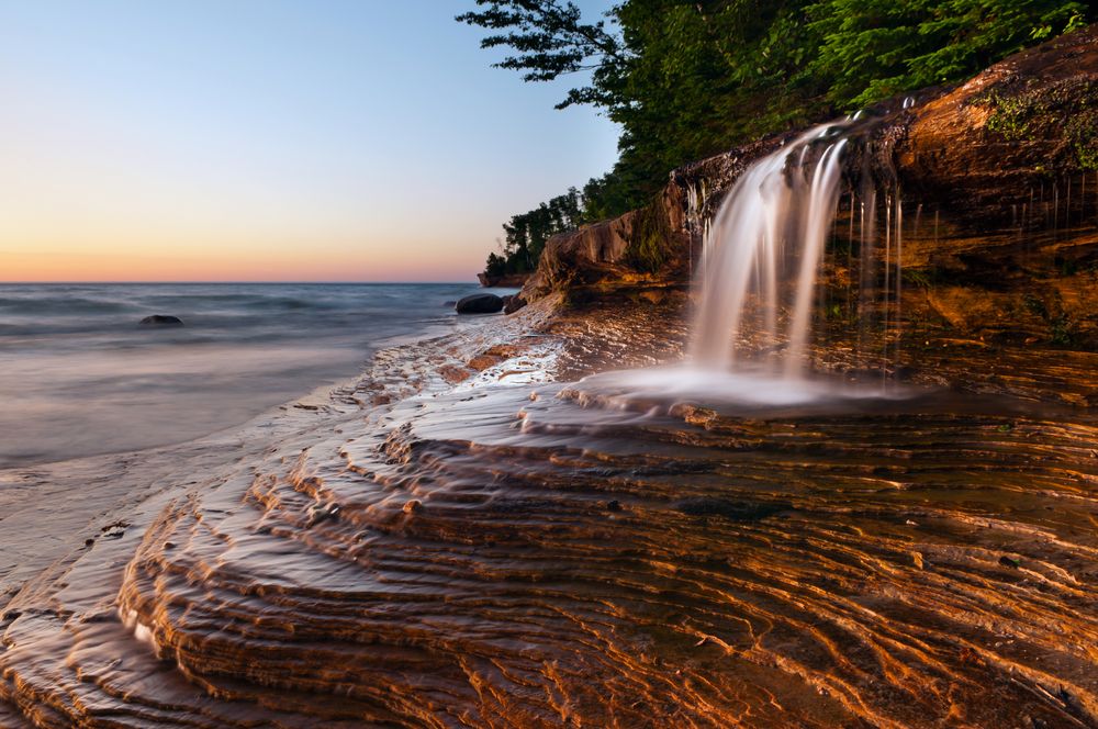 Waterfall at Pictured Rocks National Lakeshore