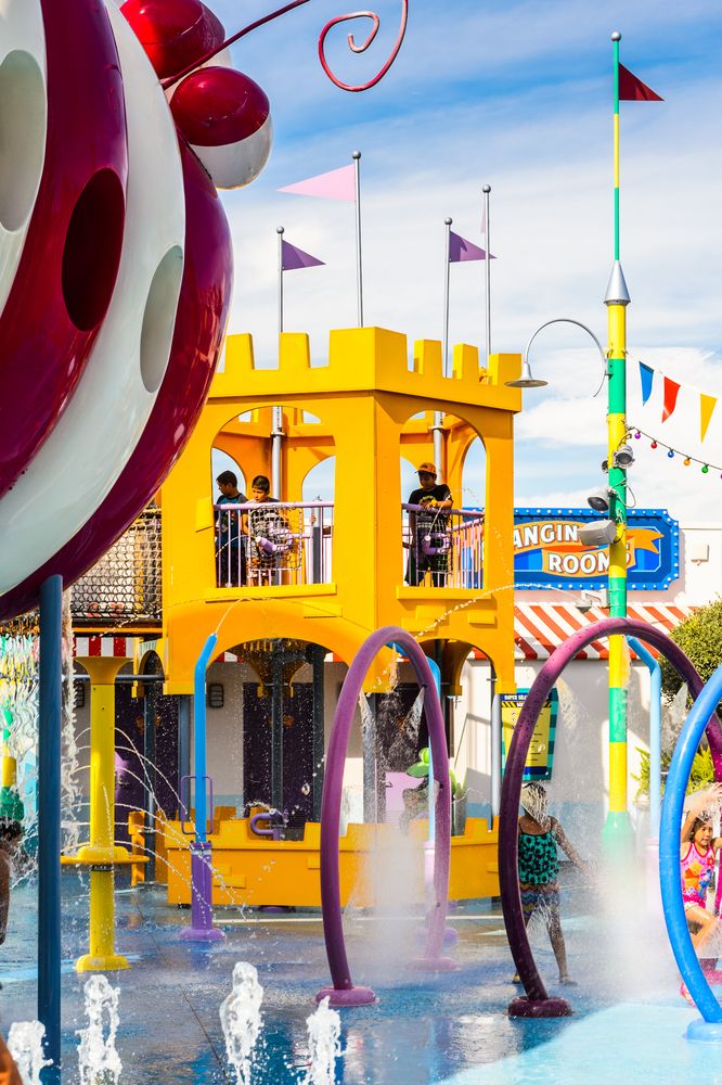 Splash pad at the Super Silly Fun Land