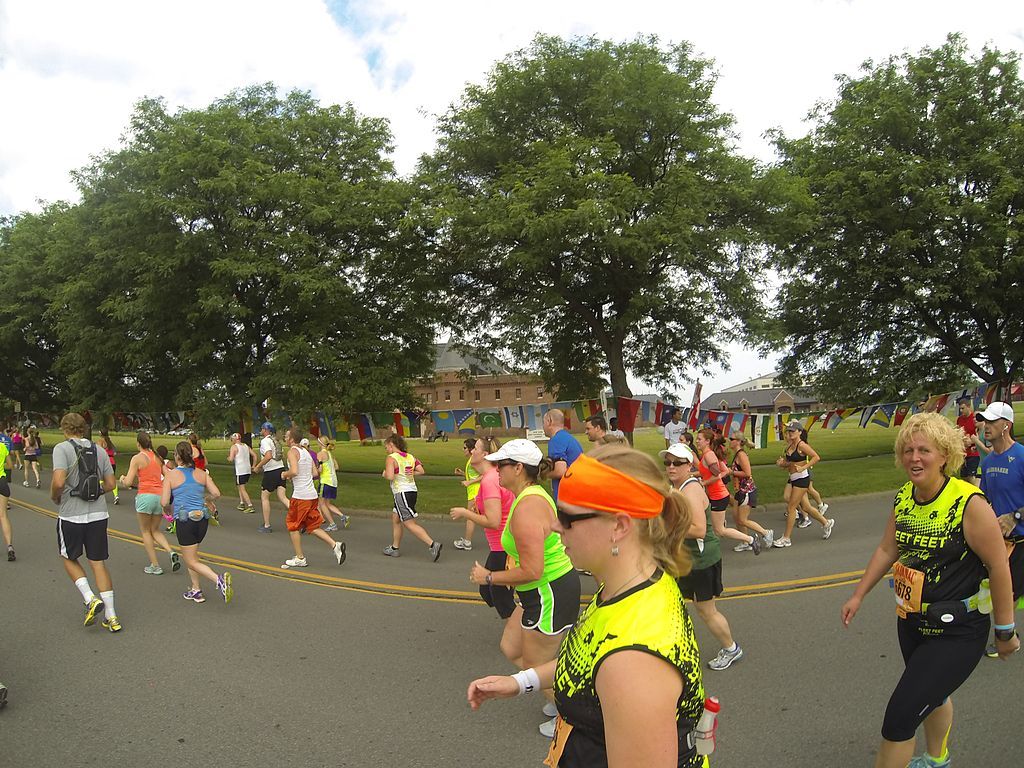 People participating for Boilermaker Road Race